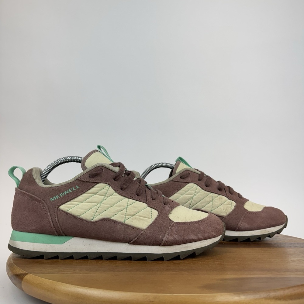 Womens Merrell Alpine Burlwood Purple Suede Athletic Walking Sneakers Size 10 M